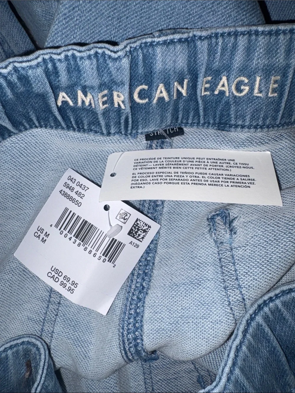 American Eagle Outfitters Light Blue Relaxed Low-Rise Jeans